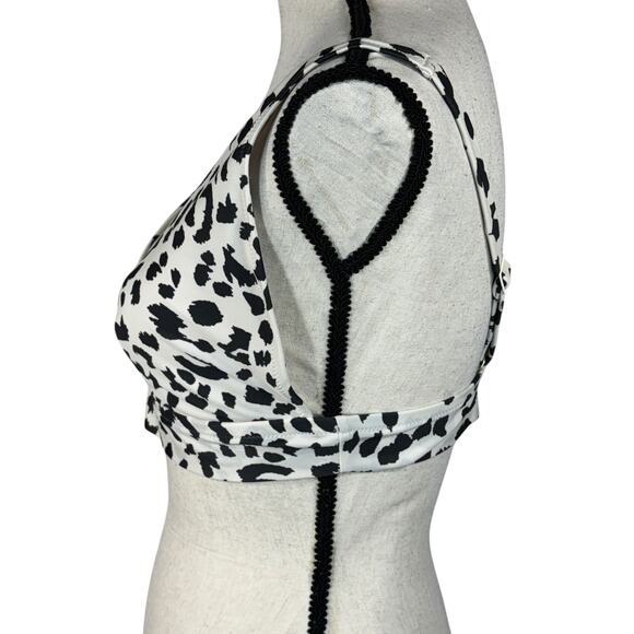 Aerie X-Large Scoop Swim Bikini Top Leopard Print Adjustable Strap Stretch Lined - Picture 4 of 7